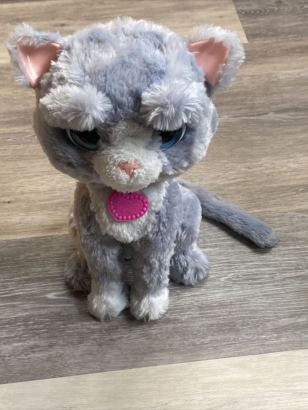 Hasbro Furreal Friends Bootsie Gray White Kitty Cat Pet Interactive 2016 WORKS